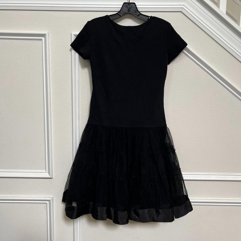 Adult Tulle Satin Dress Black Size